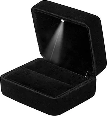 Produktbild von GBYAN Ringbox LED-ringschachtel Schwarzes Ringetui Samtne Schmuckgeschenkbox Für Verlobung, Heiratsantrag, Hochzeit