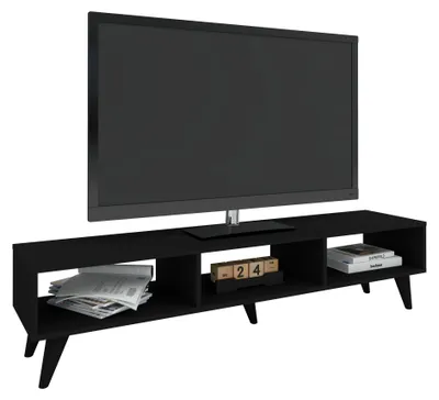 Produktbild von haaus Tirro V2 TV-Lowboard, Schwarz, 150 x 35 x 35 cm