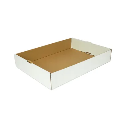 Image de KAPAK Plateau à gâteaux ouvert blanc 40 x 30 x 7 cm