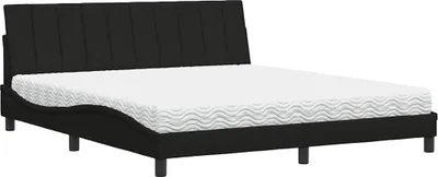 Obrázok produktu pre vidaXL Posteľ s matracom "Hanko" čierna 180x200 cm látka