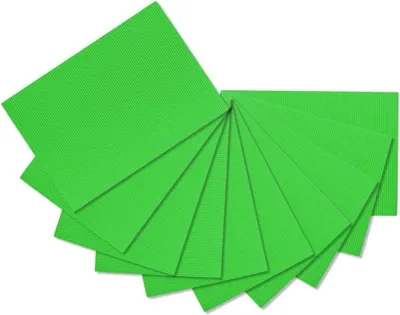 Imagen del producto de Cartulina A4, 10 hojas, color verde, versátil, ideal para proyectos de manualidades