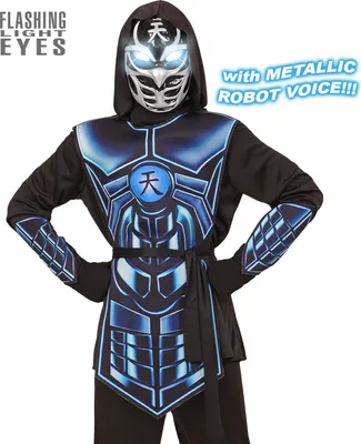 Produktbild von Kinderkostüm Cyber Ninja Gr. 128-164cm– Der perfekte Kämpfer 128 cm - 5-7 Jahre