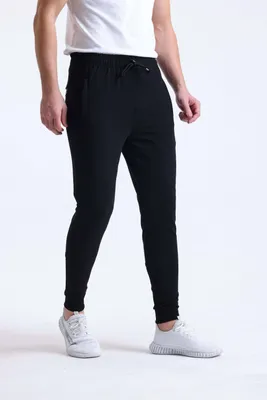 Produktbild von Jogginshose Sportshose Freizeithose Royyen 8600 elastisch am Bein Herren Taschen mit Zipper – SCHWARZ / L