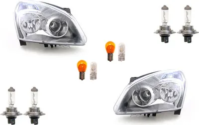 Immagine prodotto di Johns, fari alogeni adatti per Nissan Qashqai J10 07-10 set di lampadine Li Re 26060JD900 26060JD95A 26060JD90A 26060JD90B 26010JD900 26010JD