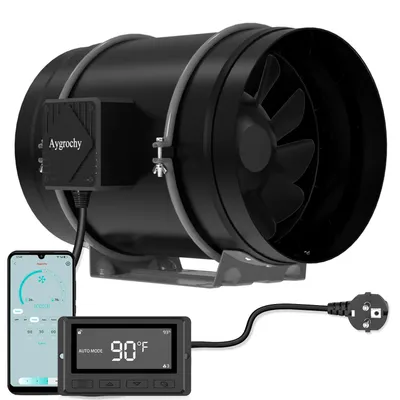 Rohrventilator 200 mm, App-Steuerung, EC-Motor, 935 m³/h, 70 W