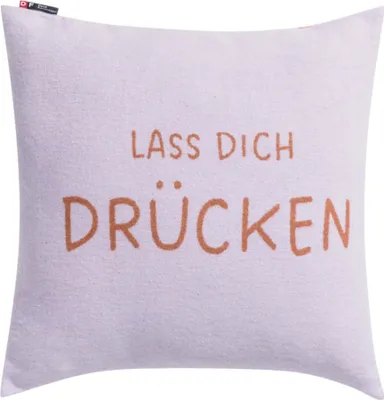 Produktbild von David Fussenegger Kissenhülle Silvretta 'Lass dich drücken' 50 x 50 cm Hellviola