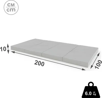 Obrázok produktu pre Gymnastická podložka Športová podložka Gymnastická podložka Skladacia fitness podložka Hracia podložka 4-dielna 200x100x10cm | Béžová