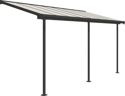Image de Palram - Canopia abri de terrasse aluminium Sierra Anthracite 228x448x300 cm