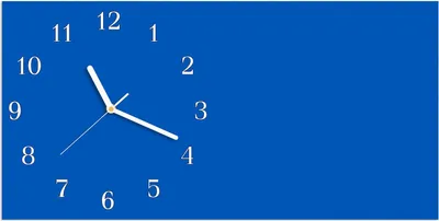 Produktbild von Wanduhr aus Glas mit Motiv Blauer Hintergrund I- 60 x 30 cm - inkl. Aufhängesystem