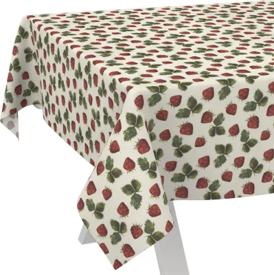 Produktbild von Tischdecke Giovanna-Blumen Rot-Grün 240x140cm Schnittkante