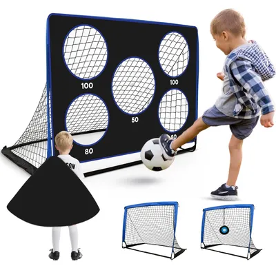 Productafbeelding van 3-in-1 Voetbaldoelen voor Kinderen met 3 Spelmodi