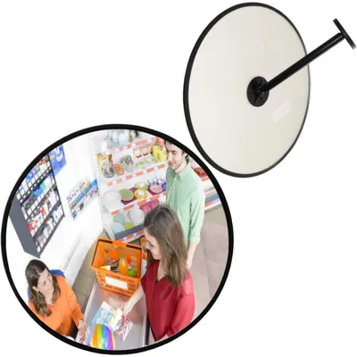 Produktbild von Überwachungsspiegel Ø 30cm, Sicherheitsspiegel, Kassenspiegel, Konvexspiegel schwenkbar, aus bruchsicherem Sicherheitsacrylglas mit Wand-/Deckenhalter