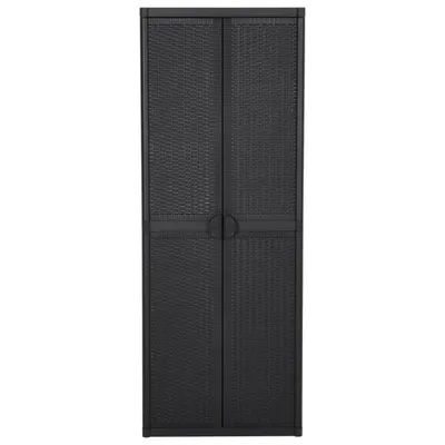 Immagine prodotto di Armadio da Giardino Nero 65x45x172 cm in Rattan PP