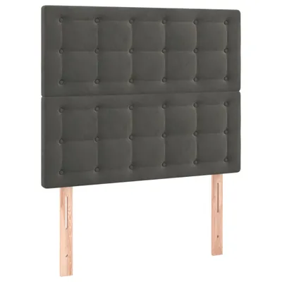 Immagine prodotto di vidaXL Testiere 2 pz. Velluto grigio scuro 90x5x78/88 cm
