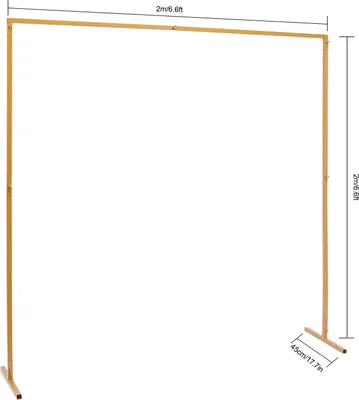 Produktbild von Traubogen Hochzeitsbogen - Quadratischer Hintergrundrahmen - Metall - 2 x 2 m - Fotohintergrund - Deko Ständer