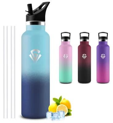Produktbild von Edelstahl Trinkflasche 1l, Vakuumisoliert, Auslaufsicher, Sportflasche mit