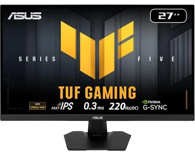 Immagine prodotto di Monitor gaming ASUS VG27AQ5F, 27", risoluzione WQHD (2560x1440), pannello IPS, frequenza di aggiornamento 220Hz, tempo di risposta 0.3ms