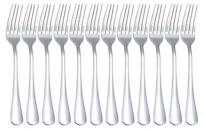 Produktbild von 8.2"(20.8cm) 12 Stück Tafelgabeln Menügabeln gabeln besteck set Edelstahl Abendessen Gabeln für Heimgebrauch Haus Küche Gaststätte, für Haus Küche Restaurant Essgeschirr