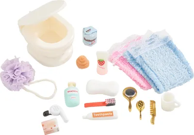 Produktbild von HobbyFun Miniatur Set Badezimmer Modellbau 1.0 bis 4.5 cm Puppenhaus Decor