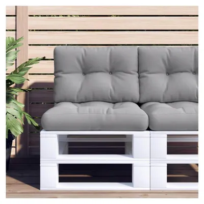 Produktbild von Outdoor-Kissen Grau 50x40x12cm, wasserabweisend, Hohlfaserfüllung, für Gartenmöbel und Innenräume