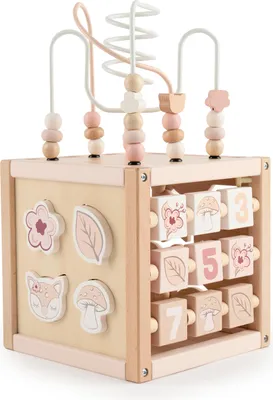 Image de Cube d'éveil Bieco « Ella la biche » en bois durable ® | Cube de jeu pour bébé | Cube d'éveil à partir de 1 an | Cube d'activités pour bébé | Centre d'activités pour bébé | Cube d'éveil Montessori pour bébé | Jouet en bois pour bébé à partir de 1 an