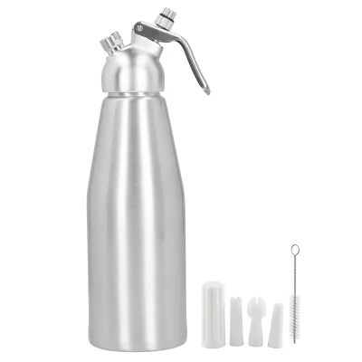 Produktbild von Sahnespender aus Aluminiumlegierung, Schäumer, Spender für Kuchen, Desserts, DIY-Werkzeug mit 3 Dekorationsdüsen