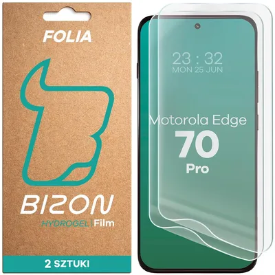 Produktbild von 2x Hydrogel Folie für den Bildschirm für Motorola Edge 70 Pro, Bizon Film Hydrogel Front Duo