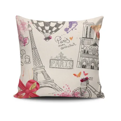 Image de Evila Originals, NKRLNT- SPF0161, multicolore, oreiller, 50 % coton / 50 % polyester