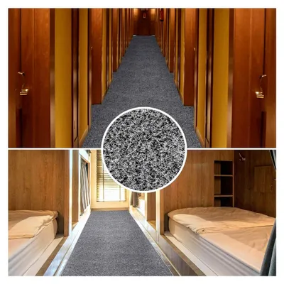 Produktbild von Teppichläufer Schmutzfangmatte Sauberlaufmatte Fußmatte Indoor Outdoor Flur Eingang Grau 180 x 80 cm