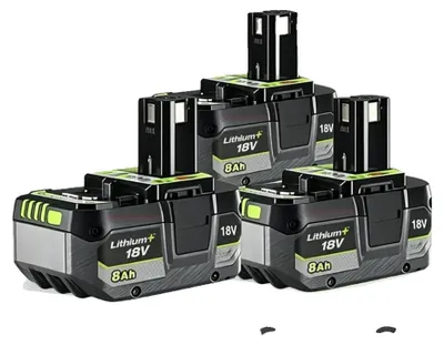Obrázok produktu pre Lítiovo-iónová batéria, kapacita 8000 mAh, kompatibilná s 18V náradím, 3 kusy