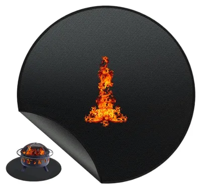 Produktbild von Feuerstellenmatte für den Außenbereich, hitzebeständige feuerfeste Matte, 61 x 61 cm, tragbar und wiederverwendbar, für Grill und Feuerstelle