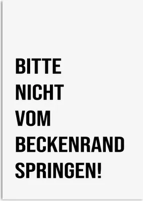 Produktbild von Poster Badezimmer BECKENRAND DIN A3