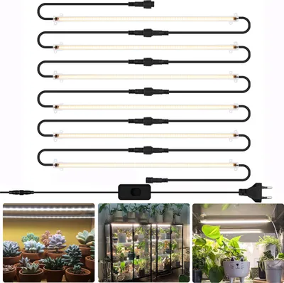 Produktbild von 432 LED Vollspektrum Sonnenlicht Pflanzenlampe Zimmerpflanzen Pflanzenlicht Grow Lampe - 6Pcs