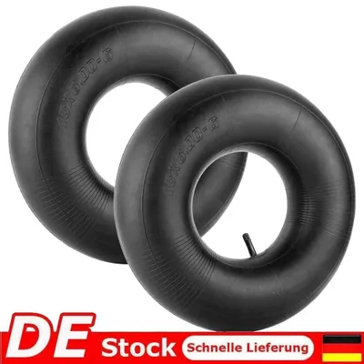 Produktbild von 2x Luftschlauch Aufsitzmäher 15x6.00-6 Reifenschlauch Winkelventil Rasentraktor