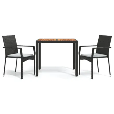 Zdjęcie produktu dla VidaXL 3184987, Czarny, Drewno akacjowe, Żywica, Stal, 900 mm, 900 mm, 750 mm