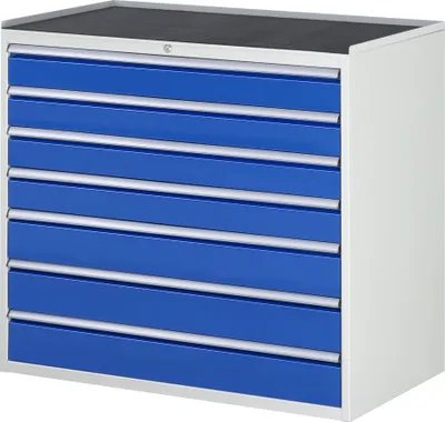 Produktbild von Rau Schubladenschrank m. Anti-Rutsch-Matte 7 Schubl.-XXL 4x120 3x150mm