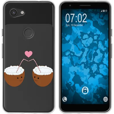 Produktbild von PhoneNatic Case kompatibel mit Google Pixel 3a XL Silikon-Hülle Sommer Coconuts M3