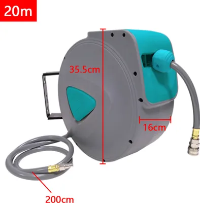 Produktbild von ACXIN Druckluftschlauch Aufroller, Wandschlauchhalter Schlauchaufroller, Automatik Schlauch Druckluftschlauch-Aufroller (20M, Grau)