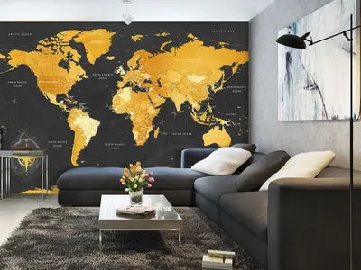 Zdjęcie produktu dla Fototapeta flizelinowa 400x280 cm fototapeta mapa świata XXL mapa mapa mapa k-A-0130-a-a