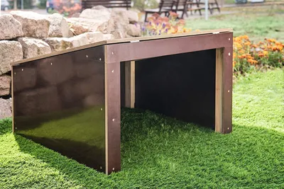 Wortek Mähroboter Garage Carport Rasenmäher Roboter Rasenroboter Unterstand Dach | Holz | fertig montiert