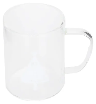 Kristall-Kaffeetasse 350 ml mit Henkel, transparent, mikrowellengeeignet