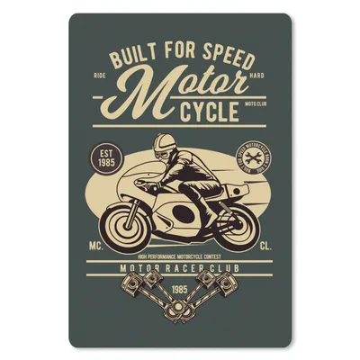Produktbild von MuchoWow® Mauspad Mousepad Mancave - Motorrad - Rennen - Vintage 18x27 cm - Mousepads - Maus Mat - Pad - Mausunterlage