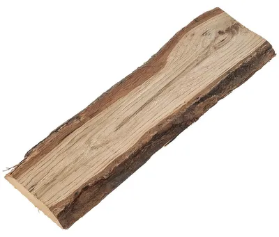 Produktbild von Eichenbrett mit Rinde Schwartenbrett, in 35 cm als Wohnzimmerdeko