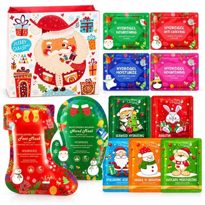 Obrázek produktu pro Skincare Adventní Kalendář Set Maska Na Rty Vánoce Pleťové Masky