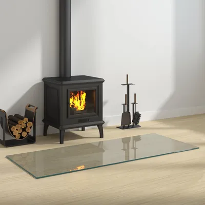 Produktbild von Möbel Feuerstelle Glasplatte Transparent 120 x 50 cm Glas - Funkenschutzplatten &40233