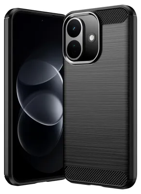 Produktbild von Handyhülle Silikon Xiaomi Redmi Note 17 Pro 5G Carbon Design Schutz Stoßfest TPU