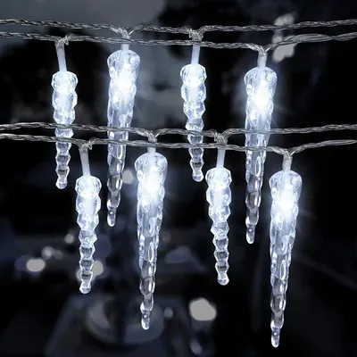 Eisregen Lichterkette 40 LED, 3 m, batteriebetrieben, IP65