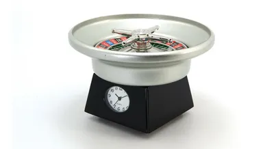Produktbild von Tischuhr Roulette Spielbank Metall Quarzuhr