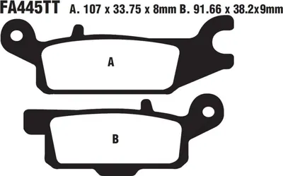 Produktbild von Bremsbeläge Hinterrad für Yamaha YFM 700 FWAD FGP SE Grizzly Special Edition EPS Baujahr 2011-2013 Bremsklotz von EBC - Neu