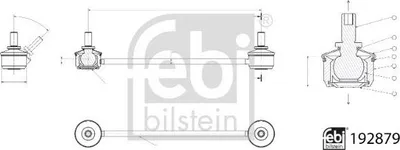 Produktbild von FEBI BILSTEIN Koppelstange Stabilisator für HYUNDAI ix35 (LM, EL, ELH) Hinten Links Hinten Rechts 192879